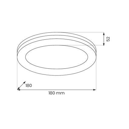 Luminaria de techo LED para baño MARLON LED/12W/230V Ø 18 cm IP54 blanca