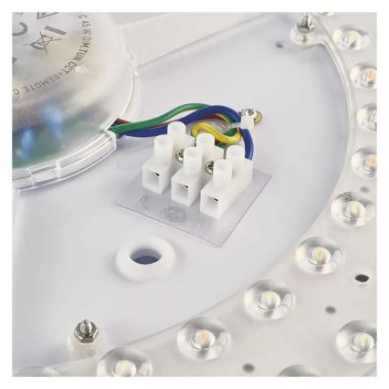 Plafón LED regulable ILVI LED/45W/230V 2700–6500K Ø 50 cm acabado efecto madera + mando a distancia