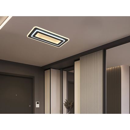 Lámpara de techo LED regulable LED/85W/230V 3000-6500K negra + mando a distancia