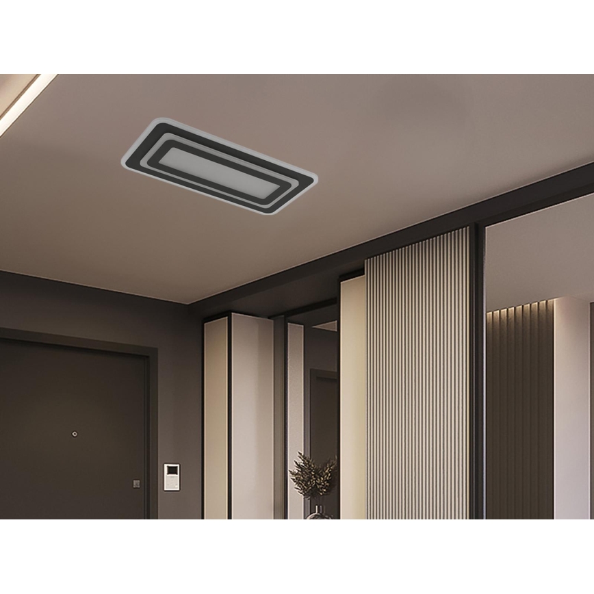 Lámpara de techo LED regulable LED/85W/230V 3000-6500K negra + mando a distancia