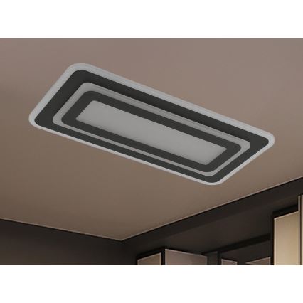 Lámpara de techo LED regulable LED/85W/230V 3000-6500K negra + mando a distancia