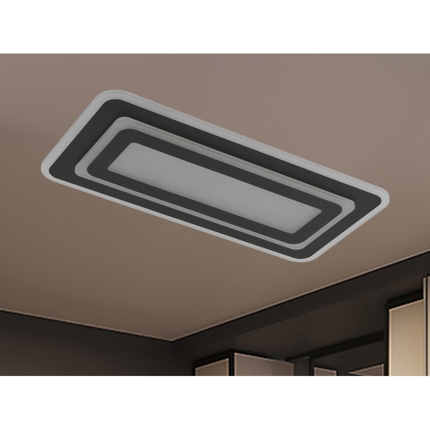 Lámpara de techo LED regulable LED/85W/230V 3000-6500K negra + mando a distancia