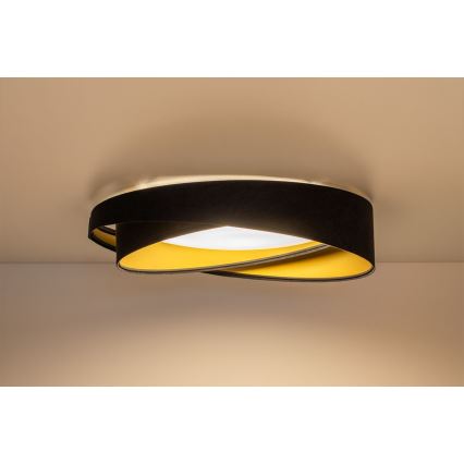 Luminaria de techo LED regulable SMART GALAXY MODERN LED/24W/230V 3000-6500K diámetro 55 cm negro/dorado + mando a distancia