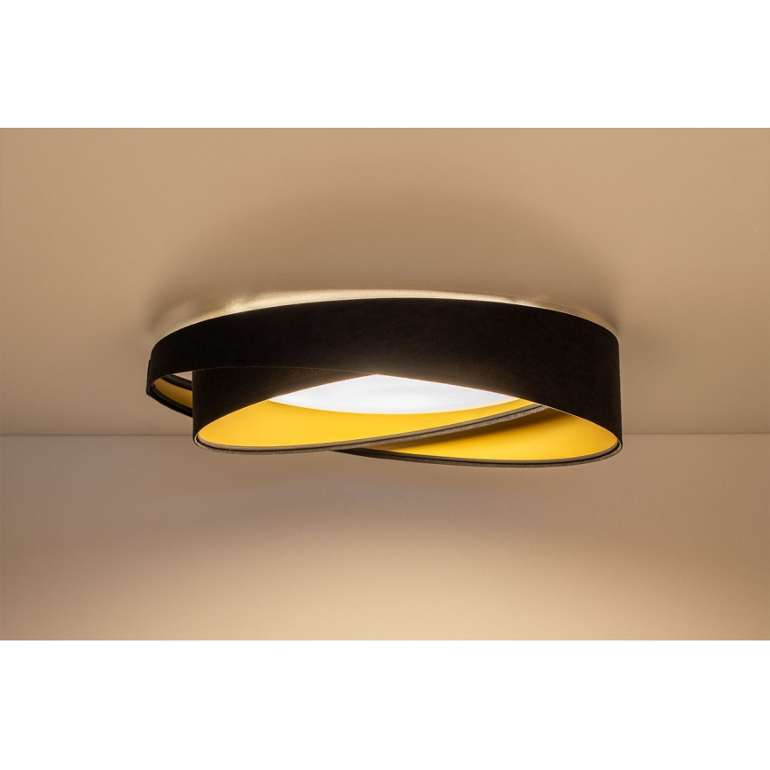 Luminaria de techo LED regulable SMART GALAXY MODERN LED/24W/230V 3000-6500K diámetro 55 cm negro/dorado + mando a distancia