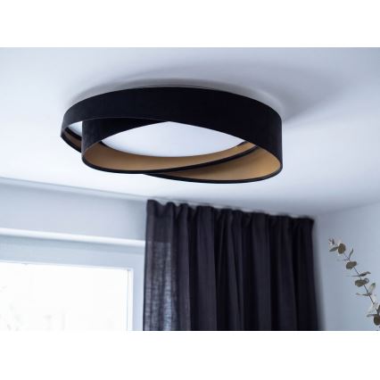 Luminaria de techo LED regulable SMART GALAXY MODERN LED/24W/230V 3000-6500K diámetro 55 cm negro/dorado + mando a distancia