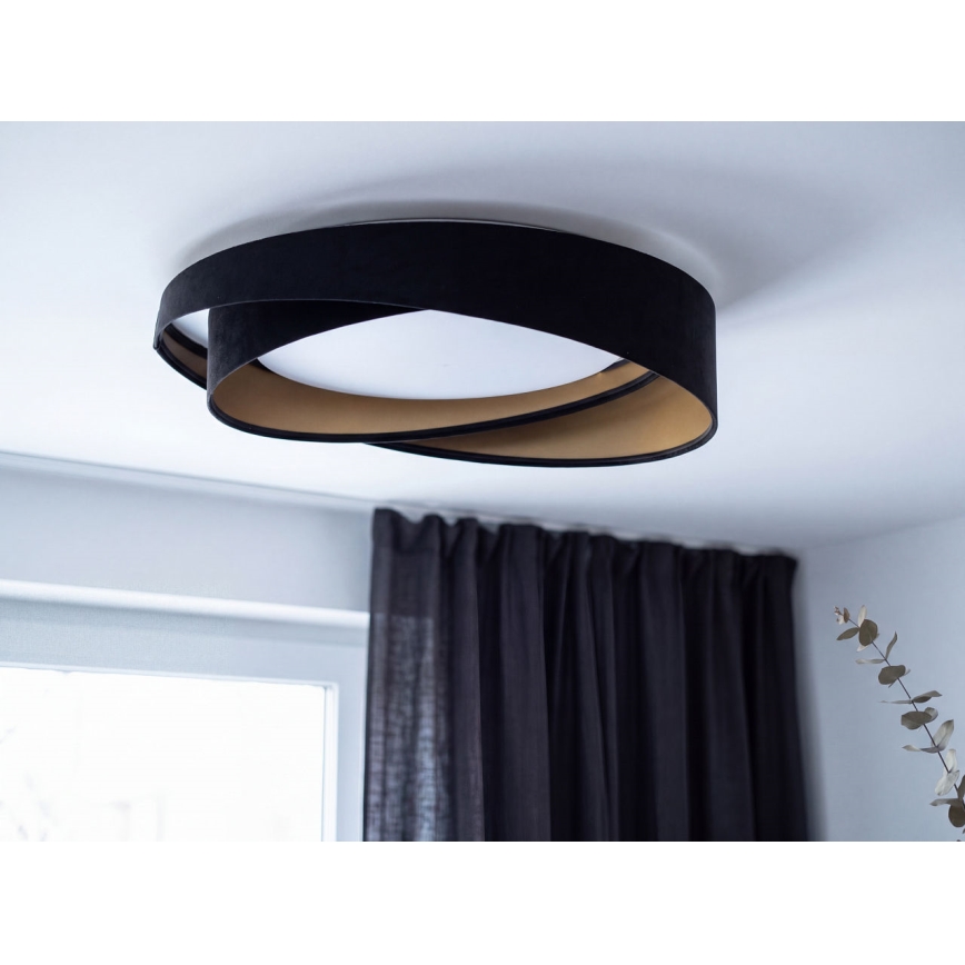 Luminaria de techo LED regulable SMART GALAXY MODERN LED/24W/230V 3000-6500K diámetro 55 cm negro/dorado + mando a distancia