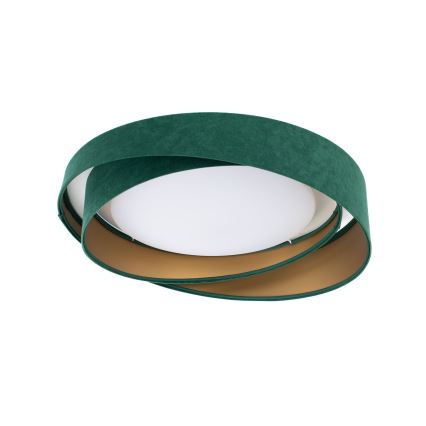 Luminaria de techo LED regulable SMART GALAXY MODERN LED/24W/230V 3000-6500K Ø 55 cm verde/dorado + mando a distancia