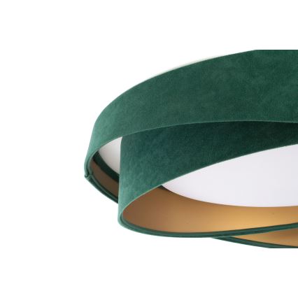 Luminaria de techo LED regulable SMART GALAXY MODERN LED/24W/230V 3000-6500K Ø 55 cm verde/dorado + mando a distancia