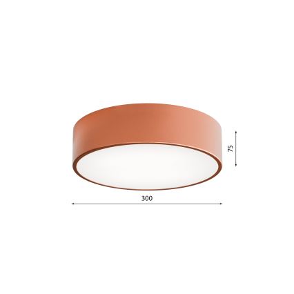 Lámpara de techo para baño con sensor CLEO 2xE27/24W/230V, Ø 30 cm, acabado cobre, IP54