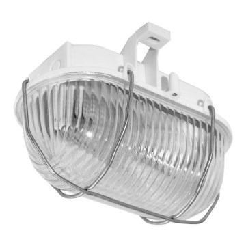 Luminaria de techo para exterior OVAL 1xE27/60W/230V IP44 blanca