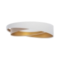 Luminaria de techo regulable SMART GALAXY MODERN LED/24W/230V 3000-6500K Ø 55 cm blanca/beige/dorada + mando a distancia