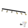 Luminaria empotrable LED RGBW regulable TOP 6xGU10/6,5W/230V 2700-6500K dorado/negro