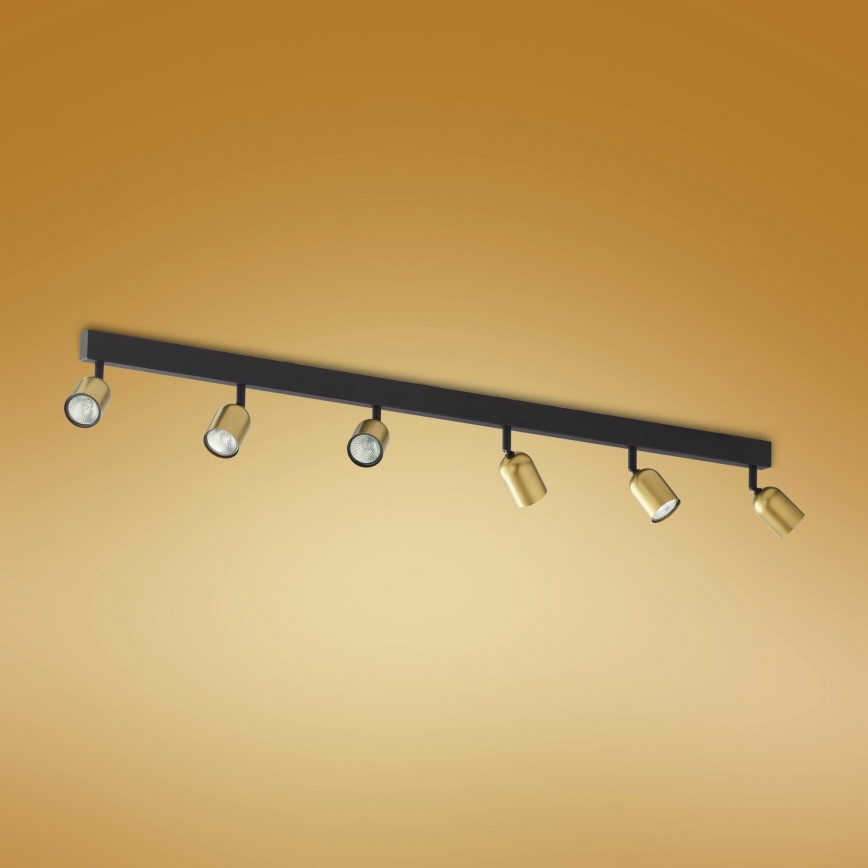 Luminaria empotrable LED RGBW regulable TOP 6xGU10/6,5W/230V 2700-6500K dorado/negro