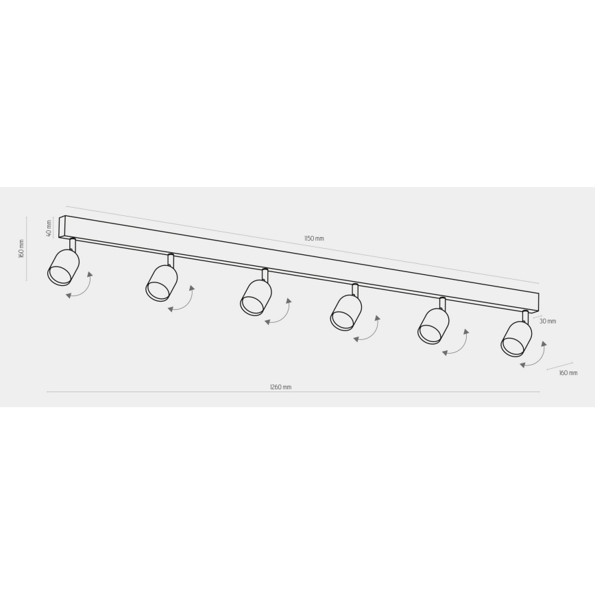 Luminaria empotrable LED RGBW regulable TOP 6xGU10/6,5W/230V 2700-6500K dorado/negro