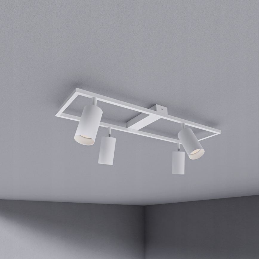 Luminaria empotrable orientable 4xGU10/30W/230V blanca