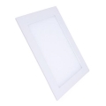 Luminaria empotrada LED/18W/230V 3000/4000/6000K 22,5x22,5 cm blanca