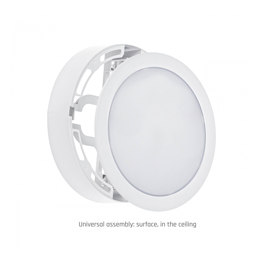 Luminaria empotrada LED ALGINE 2 en 1, 12 W, 230 V, 4000 K, blanca