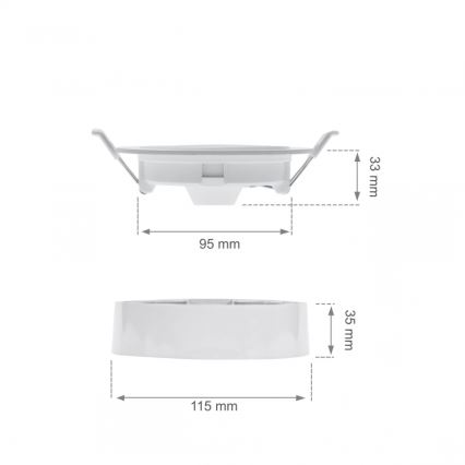 Luminaria empotrada LED ALGINE 2 en 1 LED/6W/230V 4000K blanca