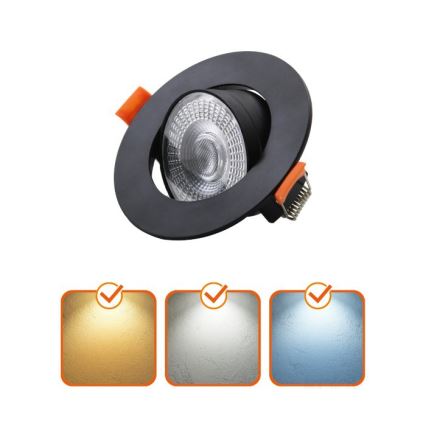 Luminaria empotrada LED BRINO LED/3/5/7W/230V 3000/4000/6500K negro
