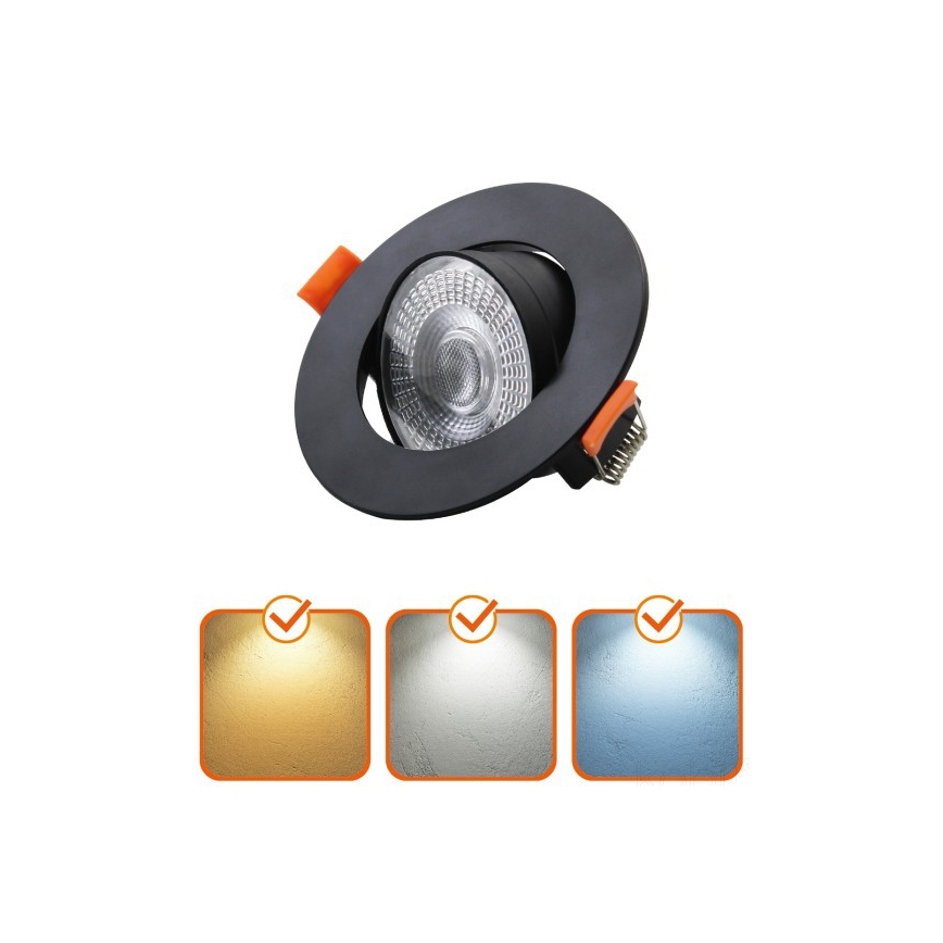 Luminaria empotrada LED BRINO LED/3/5/7W/230V 3000/4000/6500K negro
