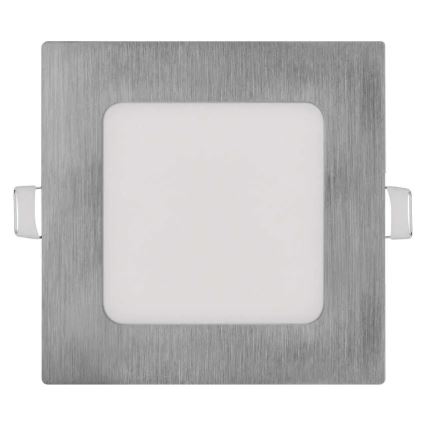 Luminaria empotrada LED NEXXO/7W/230V, 3000/3500/4000K, plata, 12x12 cm