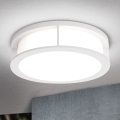 Luminaria exterior HENRY 2xE27/15W/230V Ø 30 cm IP44 blanca