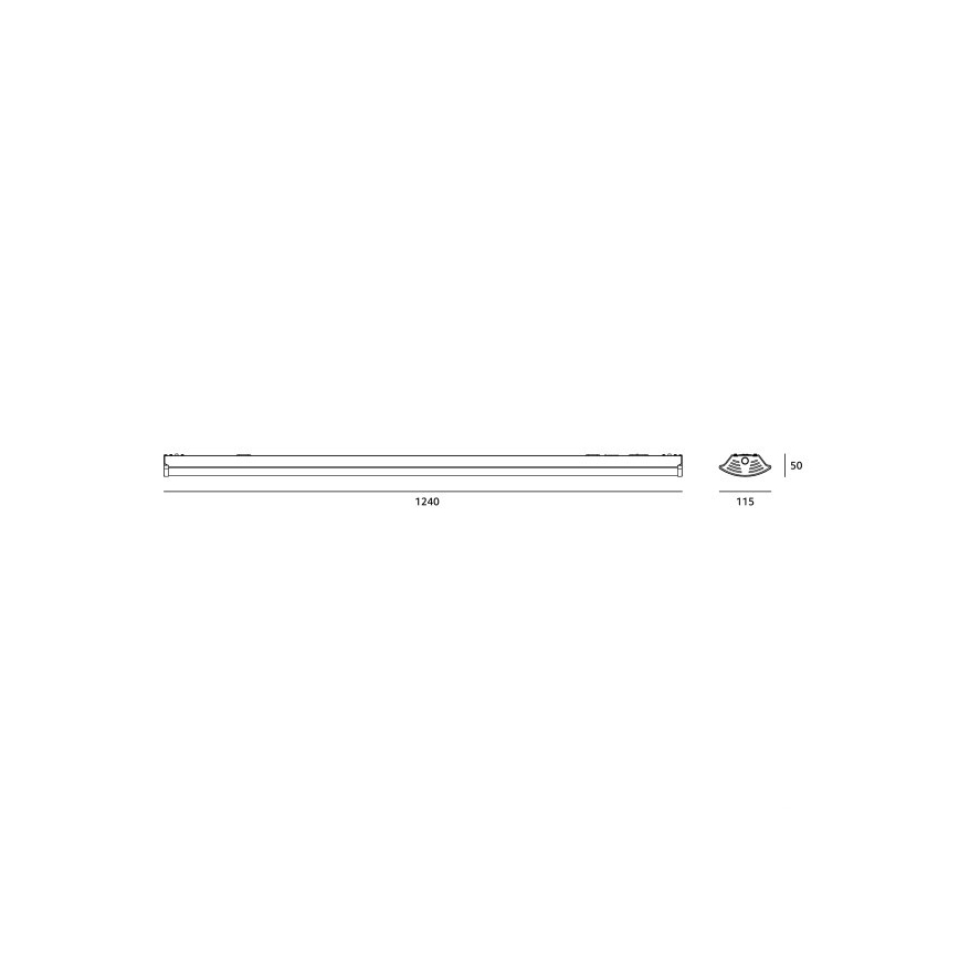 Luminaria fluorescente T8 DELFIA 2xG13/18W/230V 124 cm blanca