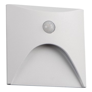 Luminaria LED de escalera con sensor de movimiento y sensor crepuscular EXIN LED/2,5W/230V 4000K IP65 blanca y rectangular