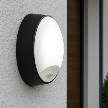 Luminaria LED de pared exterior regulable con sensor de movimiento LED/15/18/20W/230V 3000K/4000K/6500K IP65 negro/blanco