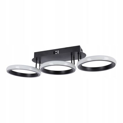 Lámpara de techo LED regulable 30W/230V 3000-6500K negra, Wi-Fi Tuya + mando a distancia