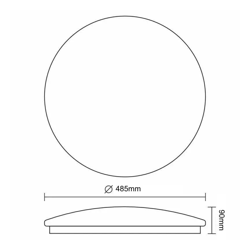 Luminaria de techo LED regulable STAR LED/48W/230V 3000-6500K + mando a distancia