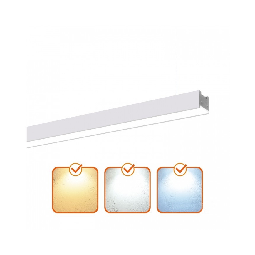 Luminaria LED de techo de superficie/colgante KOLINE LED/40W/230V 3000/4000/6500K 120 cm blanco