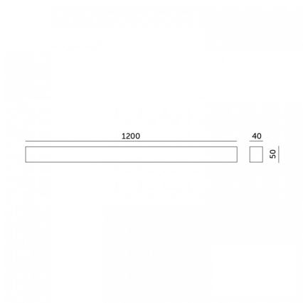 Luminaria LED de techo de superficie/colgante KOLINE LED/40W/230V 3000/4000/6500K 120 cm blanco