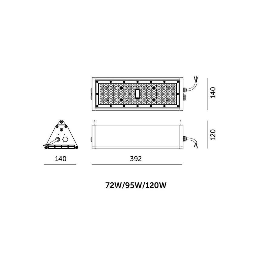 Luminaria técnica industrial LED regulable NICO HIGHBAY LED/72/95/120W/230V 3000/4000/6000K IP65