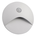 Luminaria LED para escalera con sensor de movimiento y sensor crepuscular EXIN LED/2,5W/230V 4000K IP65 blanca redonda