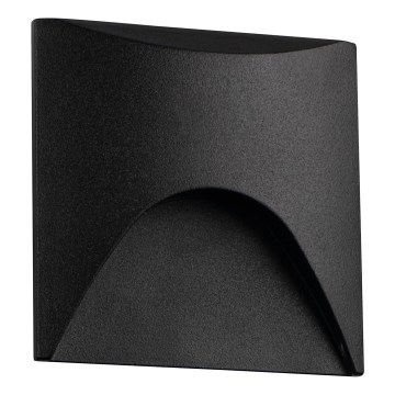Luminaria LED para escalera EXIN LED/2,5W/230V 3000K IP65 negra, cuadrada