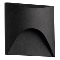 Luminaria LED para escalera EXIN LED/2,5W/230V 4000K IP65 negra, cuadrada