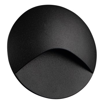 Luminaria LED para escalera EXIN LED/2,5W/230V 4000K IP65, negra y redonda