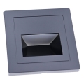 Luminaria LED para escalera LED/3W/230V 6000K negra