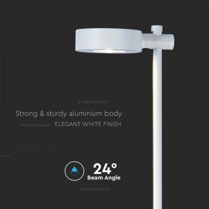Luminaria LED para exterior LED/7W/230V 3000K IP65 blanca 102 cm