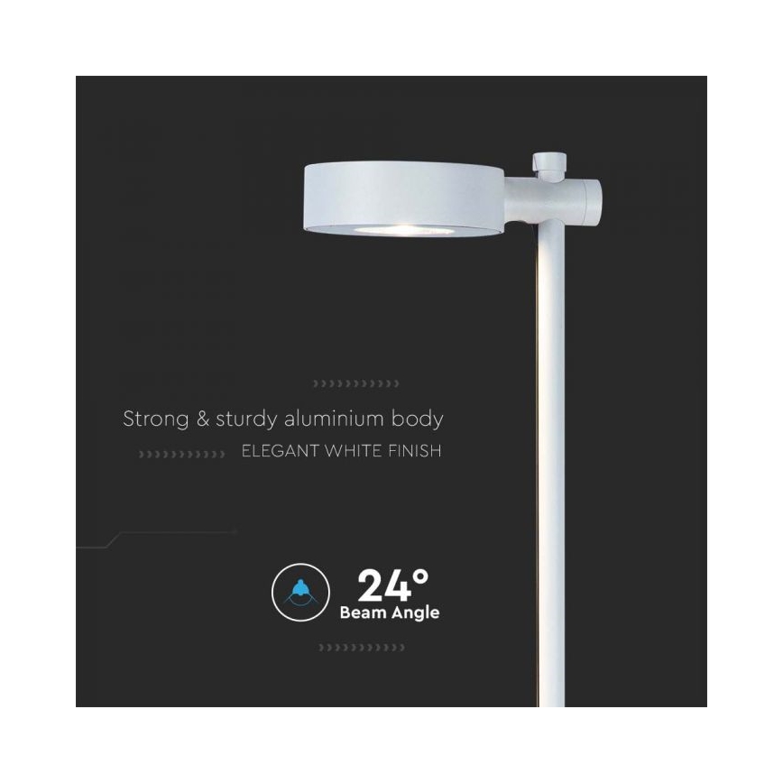 Luminaria LED para exterior LED/7W/230V 3000K IP65 blanca 102 cm
