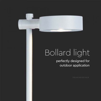 Luminaria LED para exterior LED/7W/230V 3000K IP65 blanca 102 cm