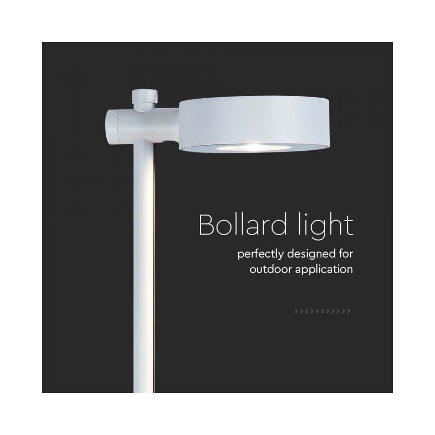 Luminaria LED para exterior LED/7W/230V 3000K IP65 blanca 102 cm
