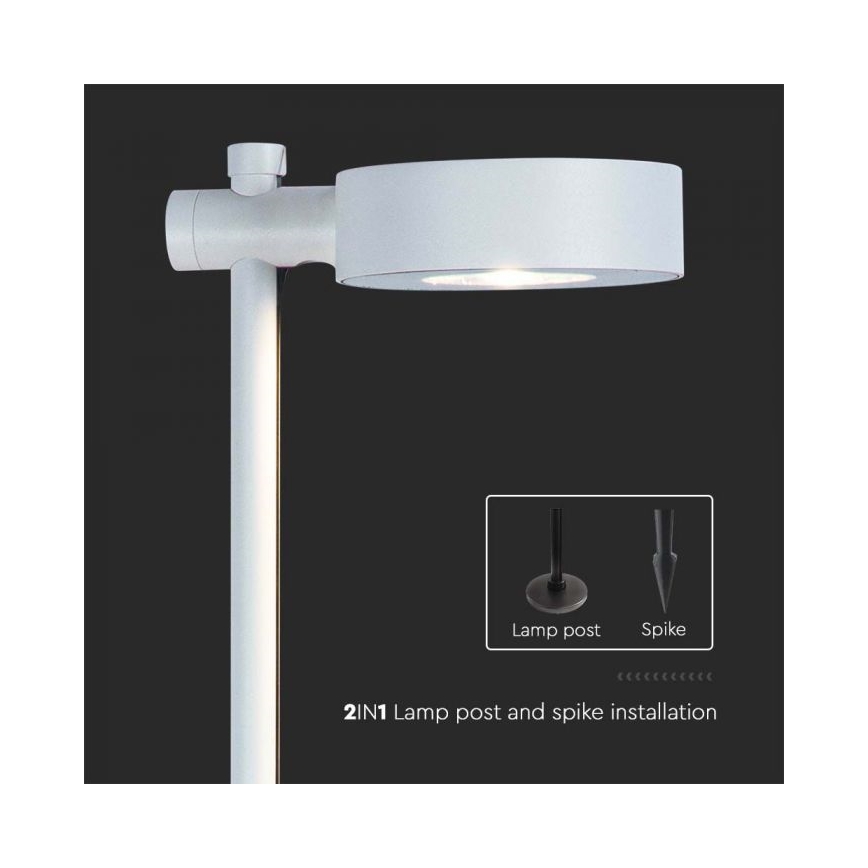 Luminaria LED para exterior LED/7W/230V 3000K IP65 blanca 102 cm