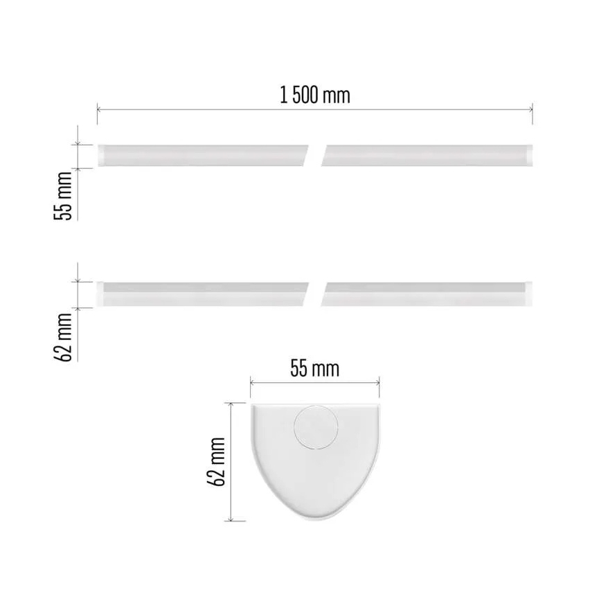Luminaria LED para instalación bajo encimera 60W/230V 4000K 150 cm
