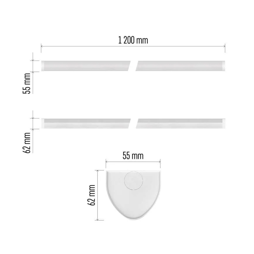 Luminaria LED para montaje bajo mueble LED/40W/230V 4000K 120 cm