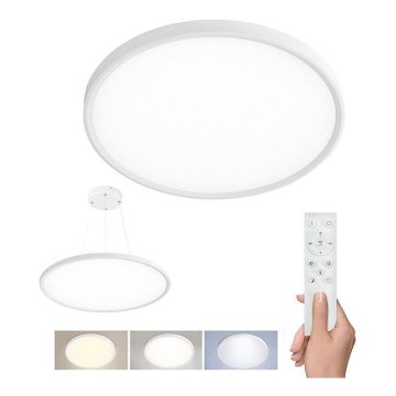Luminaria LED regulable para techo (montaje en superficie/colgante) LED/50W/230V 3000-6500K + mando a distancia