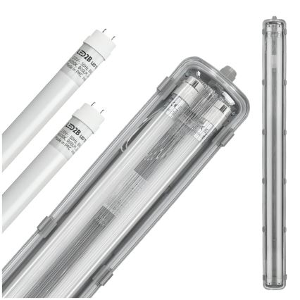 Luminaria técnica LED fluorescente T8 2xG13/18W/230V 6500K IP65