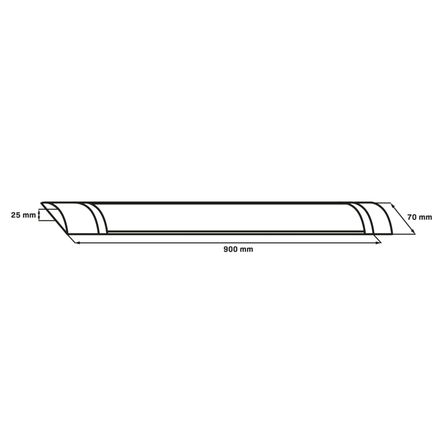 Luminaria LED tipo fluorescente LED/30W/230V 4000K 90 cm negra