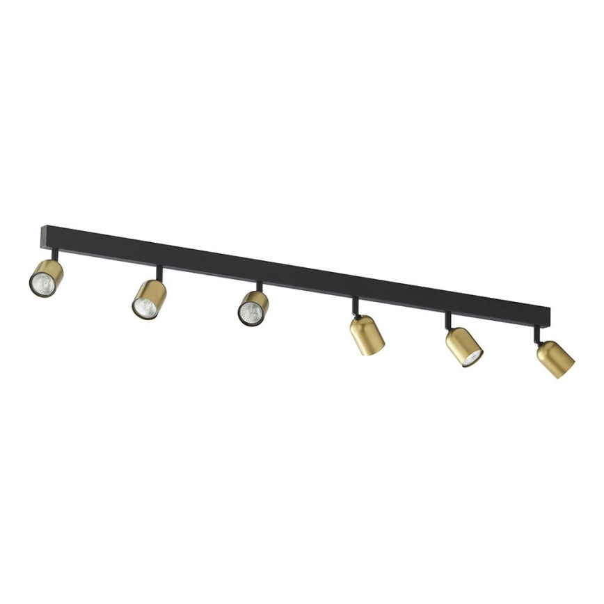 Luminaria LED TOP 6xGU10/10W/230V oro/negro